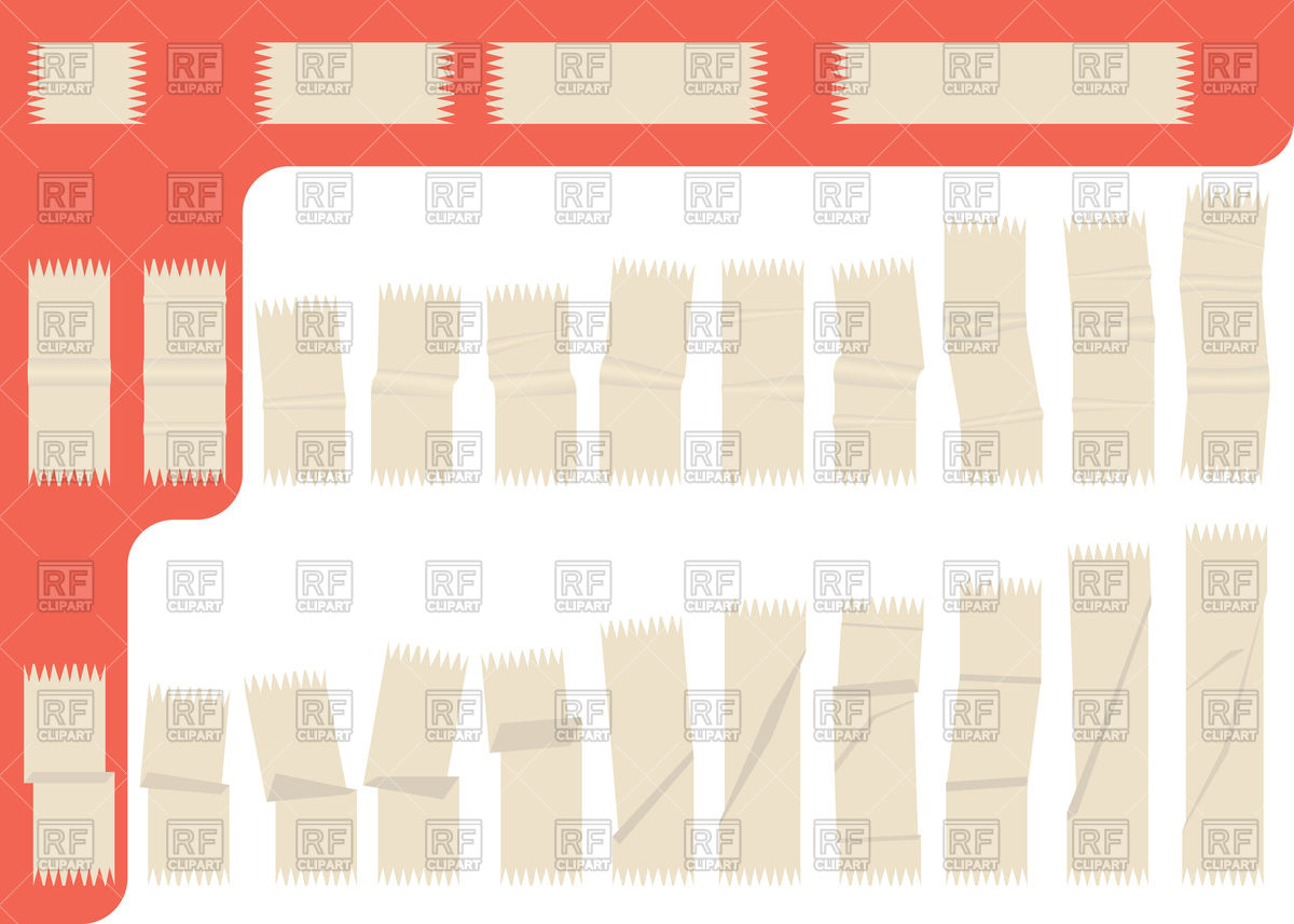 1200x857 Set Of Adhesive Tape Vector Image Of Objects Kornilov