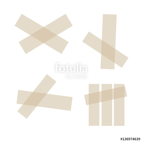 500x500 Adhesive Tapes Vector Sticky Glue Scotch Tape Piece Isolated