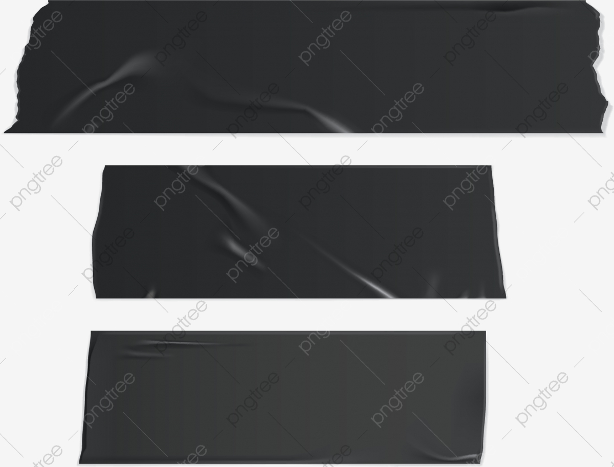 1200x913 Vector Hand Painted Black Adhesive Tape, Vector Diagram, Hand