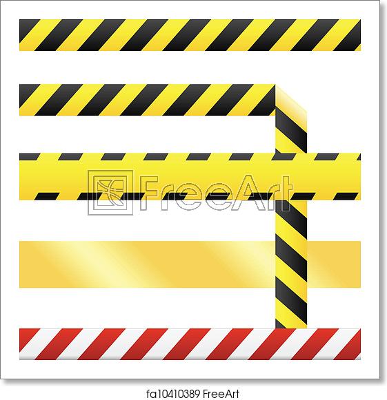 561x581 Free Art Print Of Blank Seamless Caution Tape Vector Caution