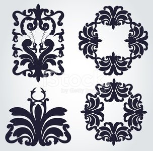 304x300 Vintage Tapestry Vector Stock Vectors