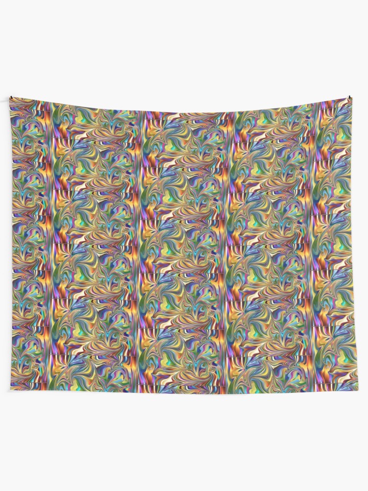 750x1000 Psychedelic Vector Random Wall Tapestry
