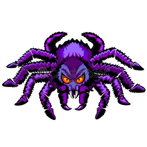 500x500 Spider Tarantula Black Widow Halloween Creepy Cartoon Character