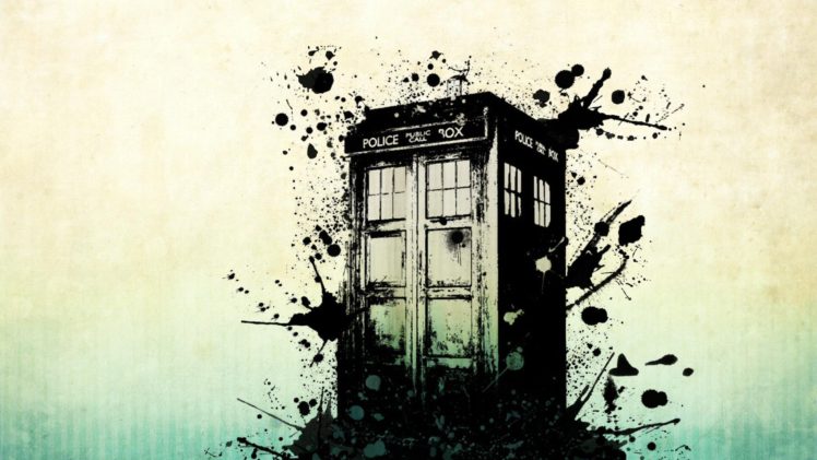 748x421 Science Fiction, Tardis, Vector Art, Paint Splatter, Phone Box Hd