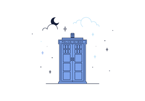 286x200 Tardis Free Vector Art