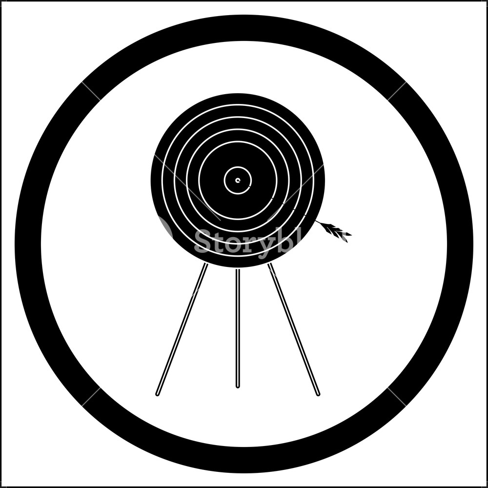 Target Goal Of Black White Icon Vector Illustration Target Icon 1000x1000 Target Goal Of Black White Icon Vector Illustration Target Icon