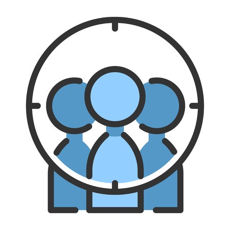 People With Target Icon Vector Illustration In Line Color Design 450x450 People With Target Icon Vector Illustration In Line Color Design