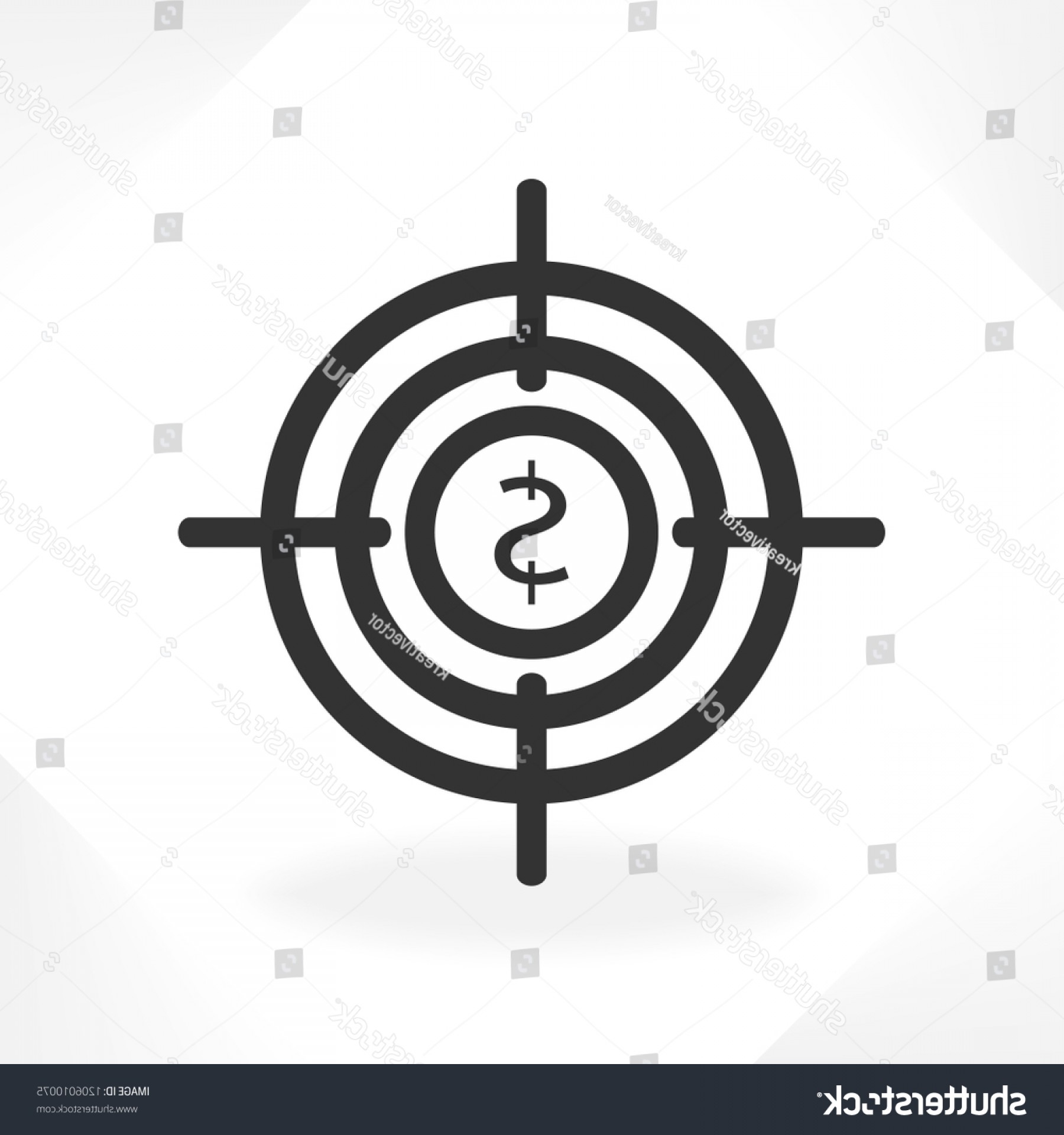 1800x1920 Investment Target Icon Symbol Isolated Vector Savoyuptown