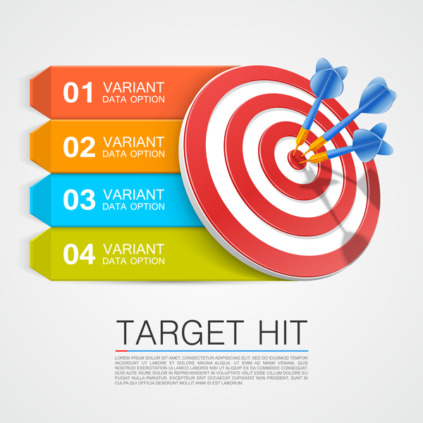 Target Hit Infographics Vector Template Free Download 600x600 Target Hit Infographics Vector Template Free Download