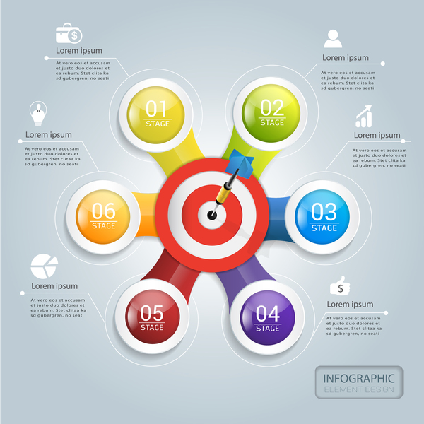 Target Hit Infographics Vector Template Free Download 600x600 Target Hit Infographics Vector Template Free Download