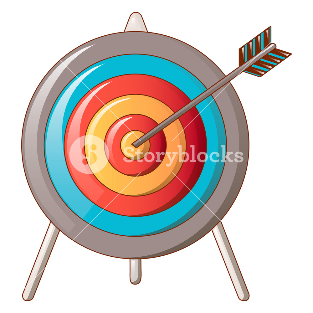 1000x1000 Hit The Target Icon Cartoon Of Hit The Target Vector Icon For Web