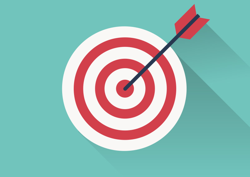 800x566 Target With Arrow Flat Free Vector
