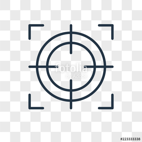 500x500 Target Vector Icon Isolated On Transparent Background, Target Logo