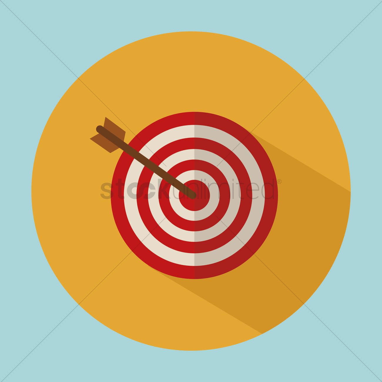 1300x1300 Arrow And Target Vector Image