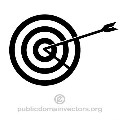 500x500 Arrow In The Target Vector Clip Art
