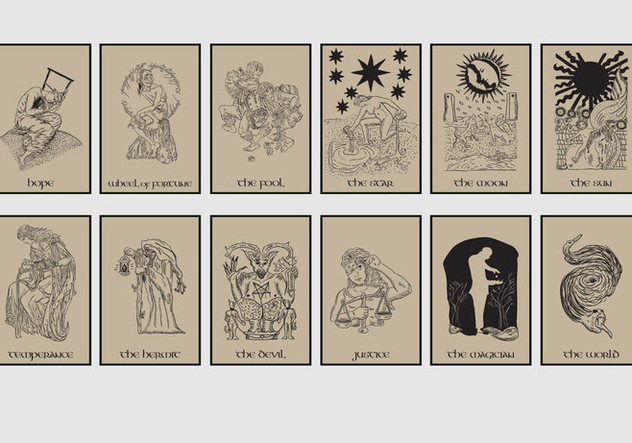632x443 Tarot Card In Brown Background Free Vector Download Cannypic