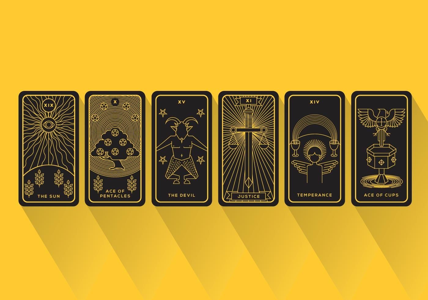 1400x980 Tarot Vector Cards Symbols Free Vector Art, Vector Art, Vector