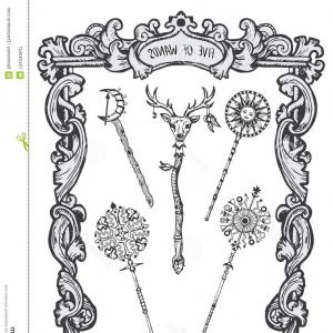 300x300 Vector Illustration Tarot Playing Cards Template Hoodamath