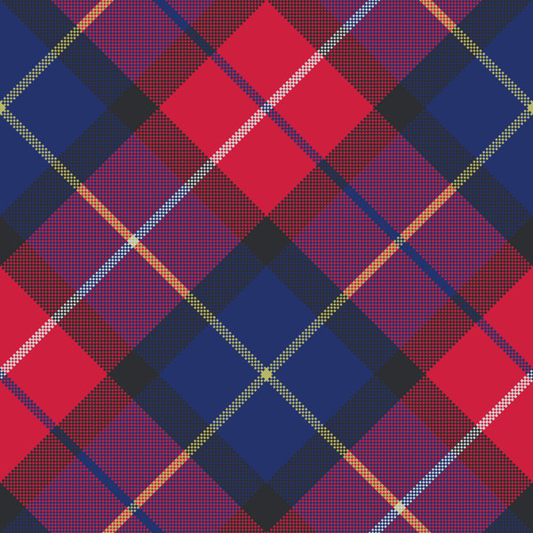 600x600 Blue Tartan Pixel Fabric Texture Seamless Pattern Vector Free Download