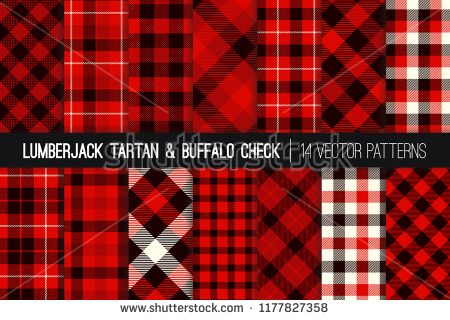 450x320 Lumberjack Tartan And Buffalo Check Plaid Vector Patterns Maroon
