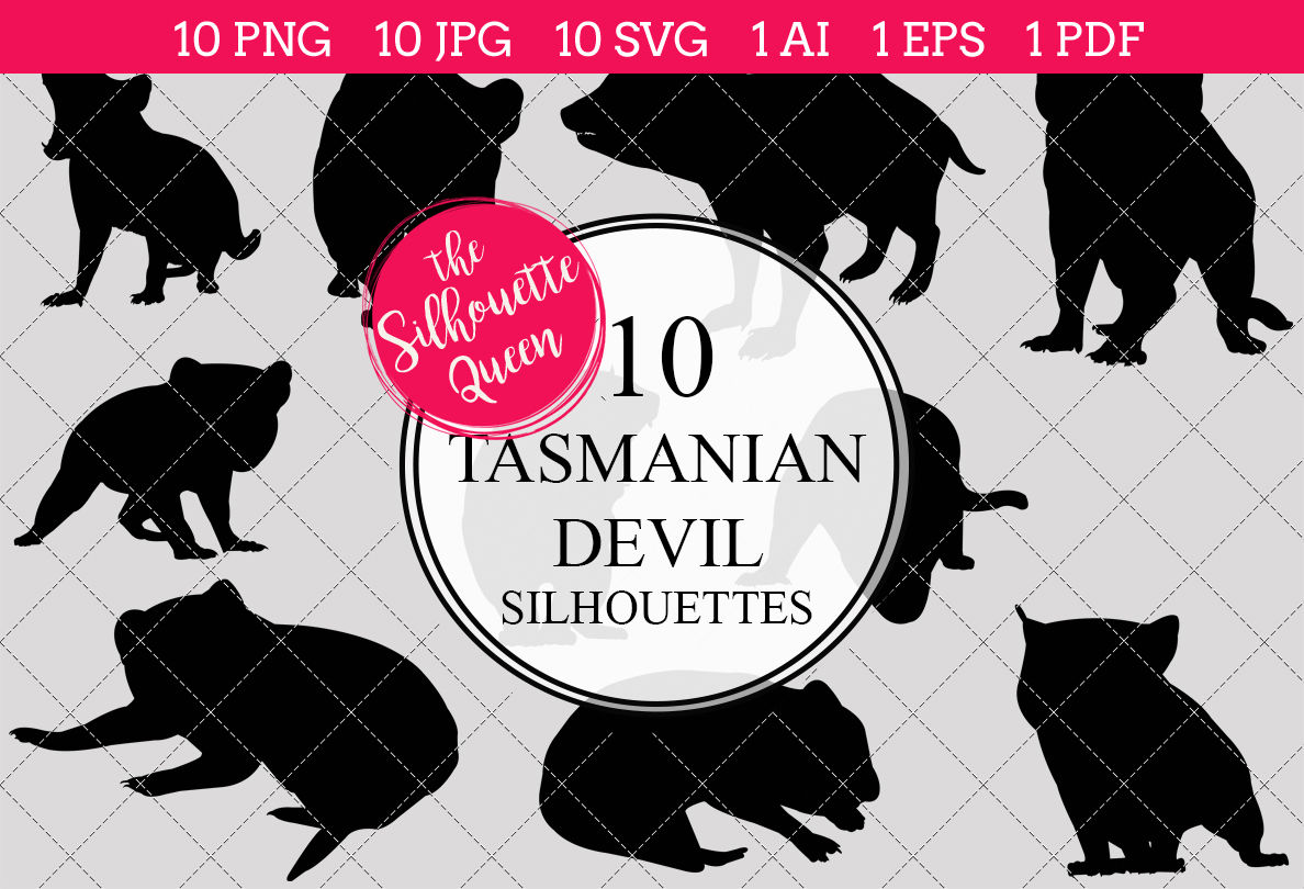 1188x810 Tasmanian Devil Silhouette Vector