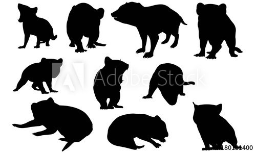 500x300 Tasmanian Devil Silhouette Vector Graphics
