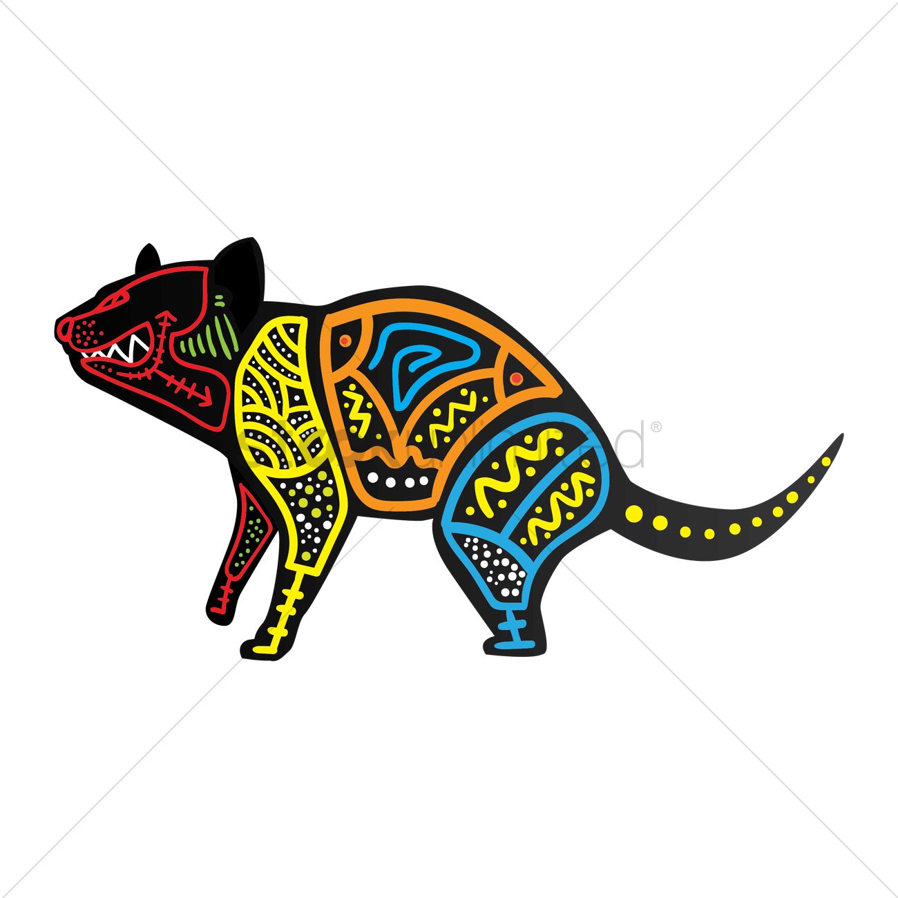 1300x1300 Tasmanian Devil Vector Image