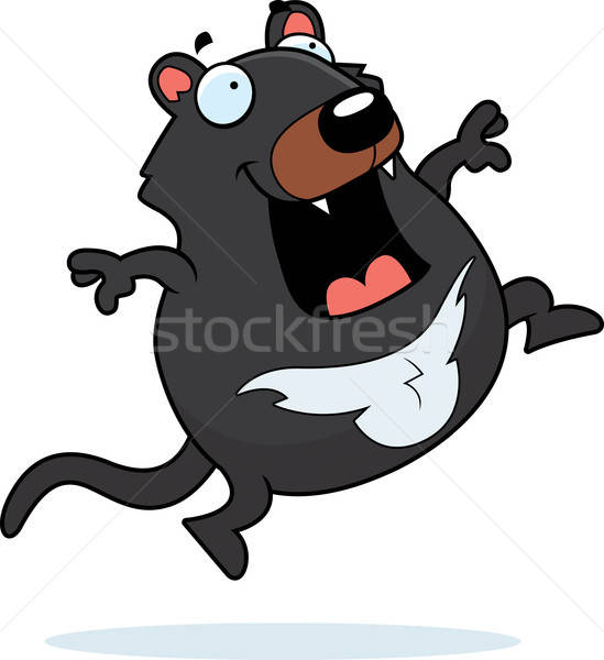 549x600 Cartoon Tasmanian Devil Jumping Vector Illustration Cory Thoman