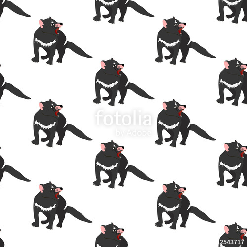 500x500 Tasmanian Devil Seamless Pattern Stock Image And Royalty Free