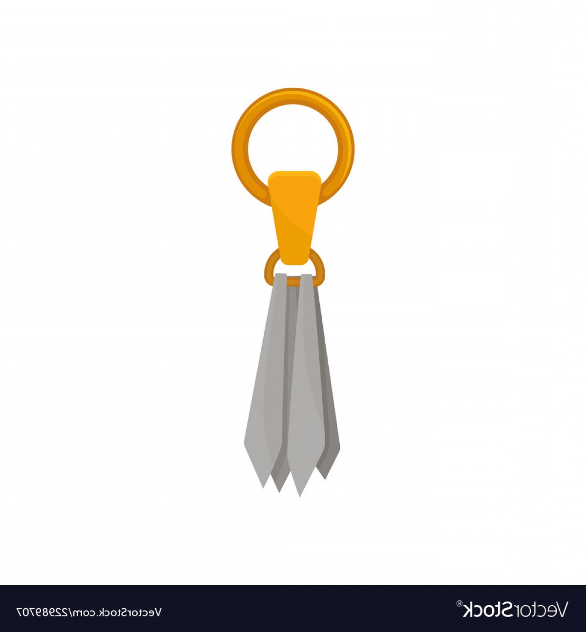 1200x1294 Gray Leather Tassel On Golden Ring Trendy Vector Wallkeeper