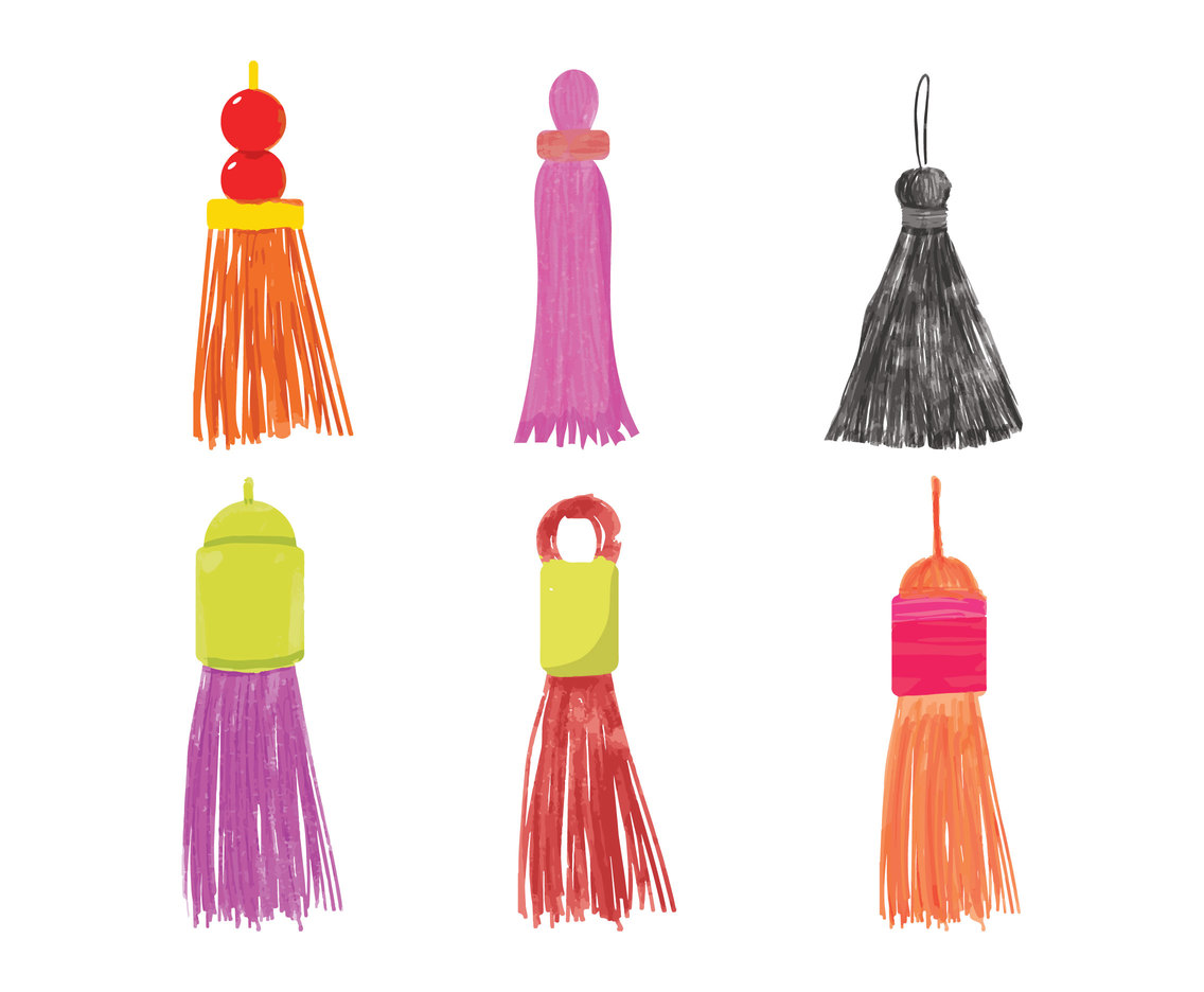 1136x936 Tassel Vector Set Vector Art Graphics