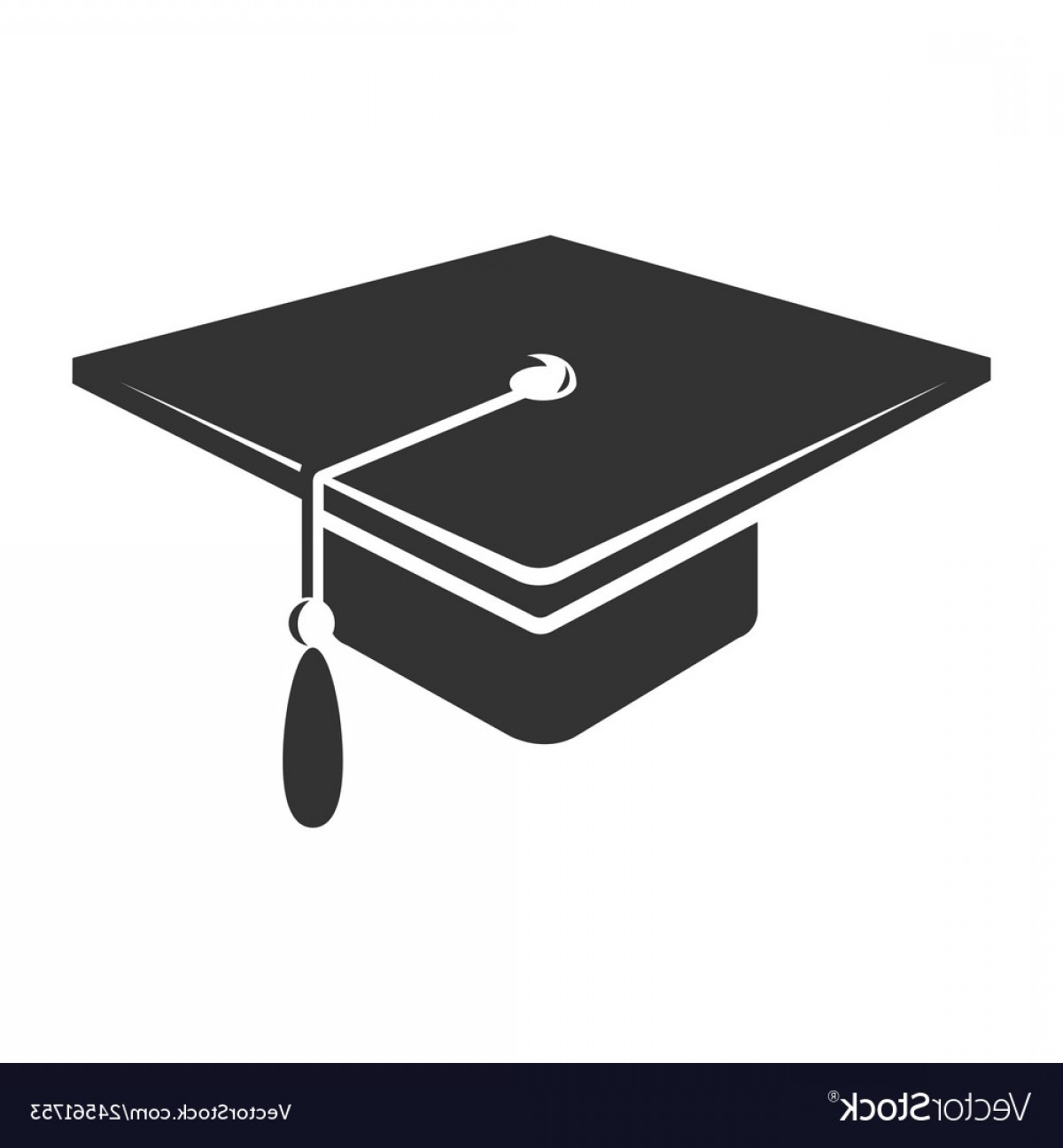 1200x1296 Graduate Cap With Tassel Icon Black Academy Vector Wallkeeper