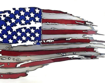 Tattered American Flag Clipart 340x270 Tattered American Flag Clipart