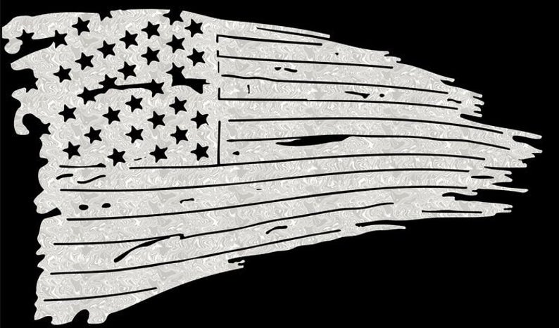 794x466 Vector Scalable Tattered Flag Cut Ready Dxf Cnc Plasma Etsy