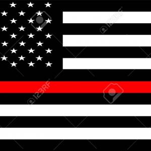 300x300 Photostock Vector Thin Red Line Firefighter Flag Vector Usa Flag