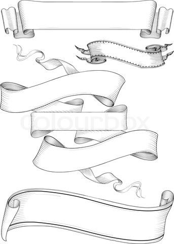 Stock Vector Of 'ribbon Banners Engravin Style' Scrap Happy Digi 343x480 Stock Vector Of 'ribbon Banners Engravin Style' Scrap Happy Digi