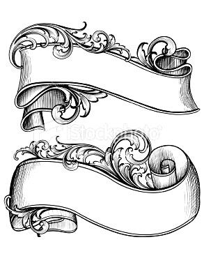 Vector Scrollwork Banners Decorative Designs Filigree Tattoo 293x380 Vector Scrollwork Banners Decorative Designs Filigree Tattoo
