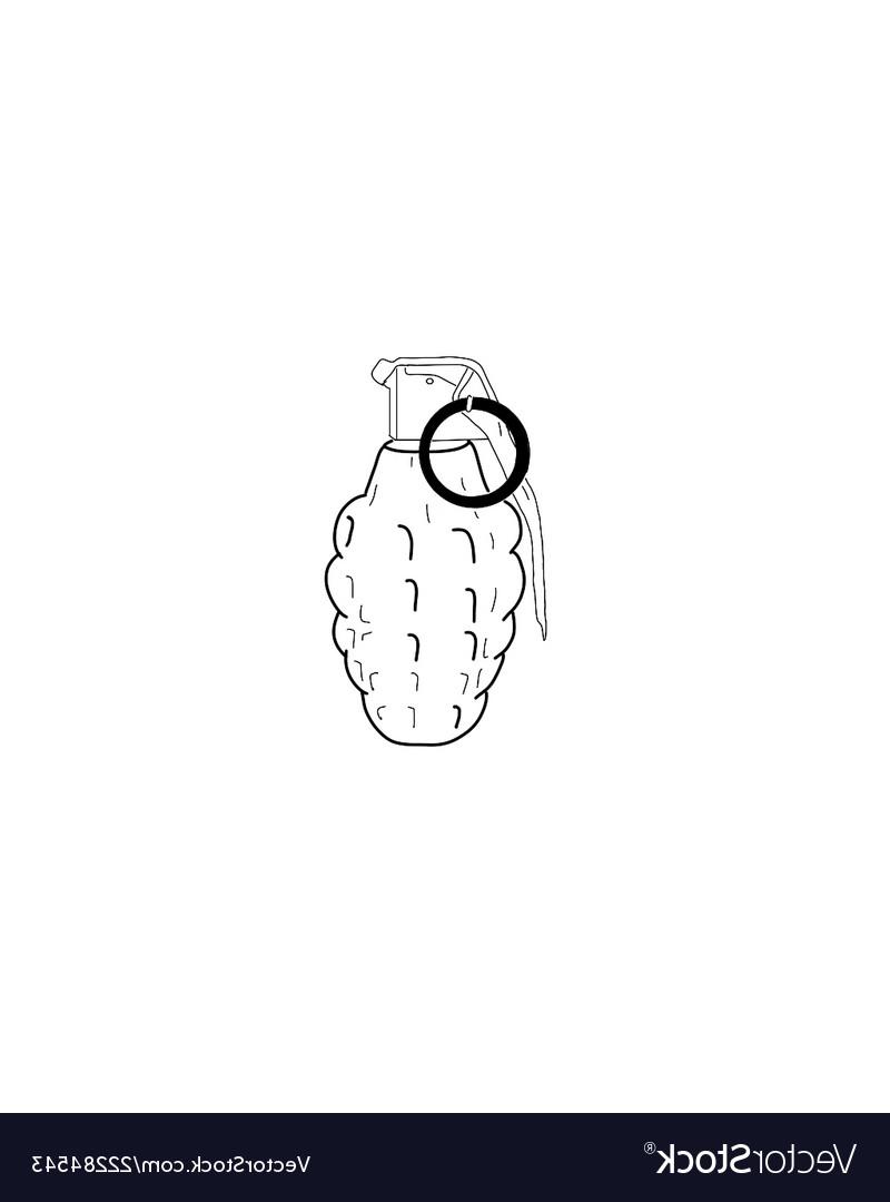 800x1080 Hd Grenade Tattoo Flash Vector Image Vector Images Design
