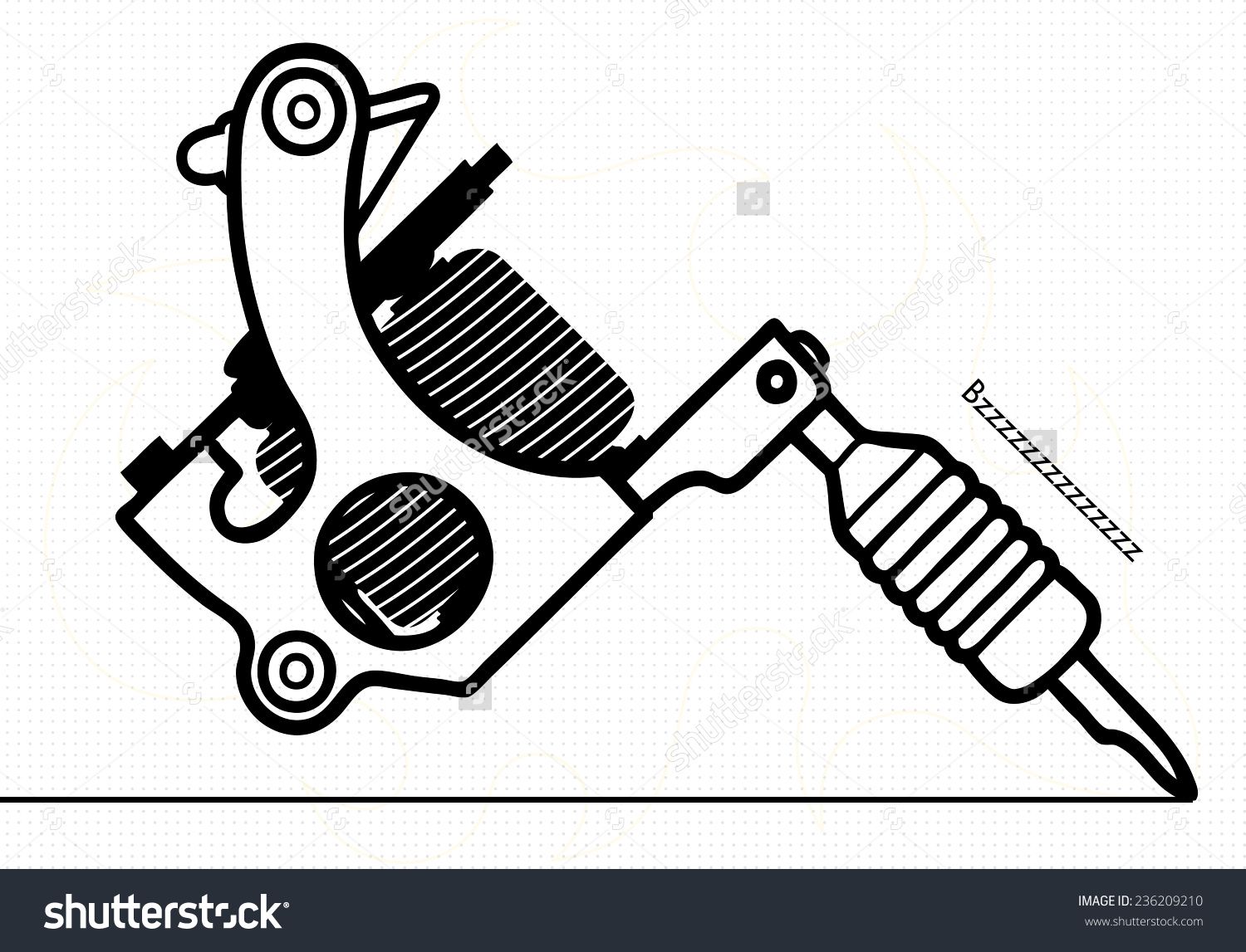 1500x1147 Tattoo Machine Drawing Vector Ltbgttattoo Machineltgt Stock Ltb