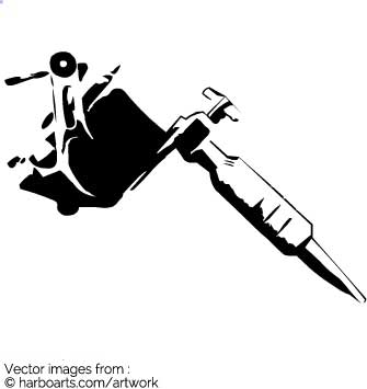 Tattoo Gun Vector at Vectorified.com | Collection of Tattoo Gun Vector ...