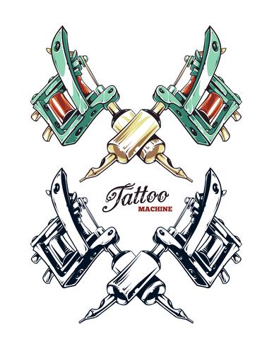 388x490 Tattoo Machine Vector