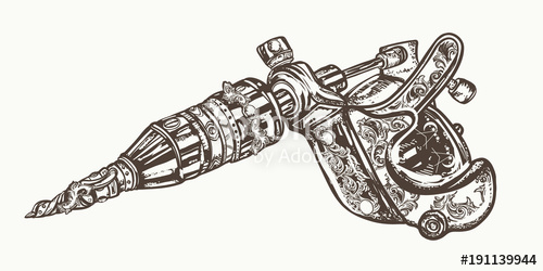 500x250 Tattoo Machine Vector Stock Image And Royalty Free Vector