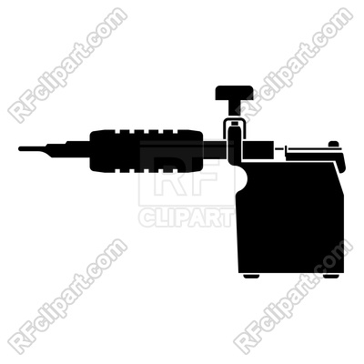 400x400 Tattoo Machines Icon Black Color Vector Image Of Industrial