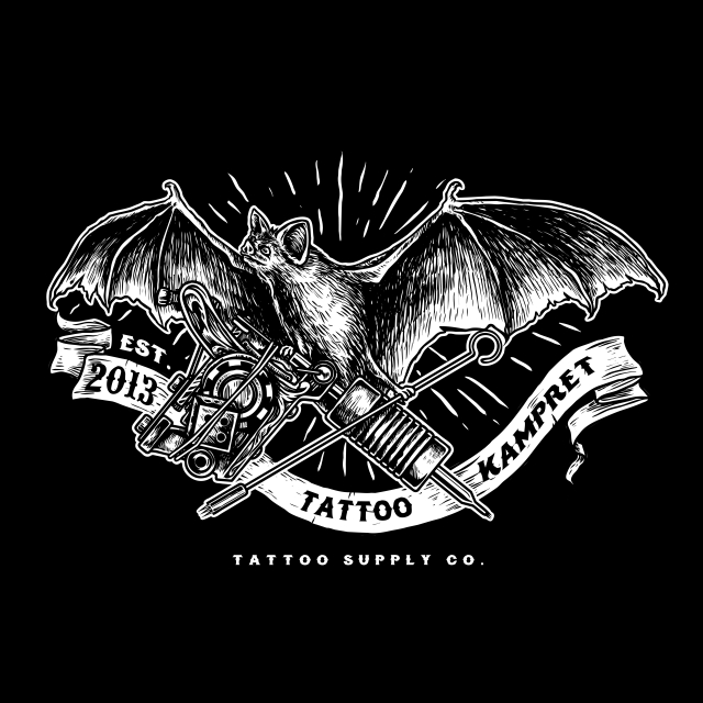 The Bat With Tattoo Equipment Suitable For Studio Tattoo Logo 640x640 The Bat With Tattoo Equipment Suitable For Studio Tattoo Logo