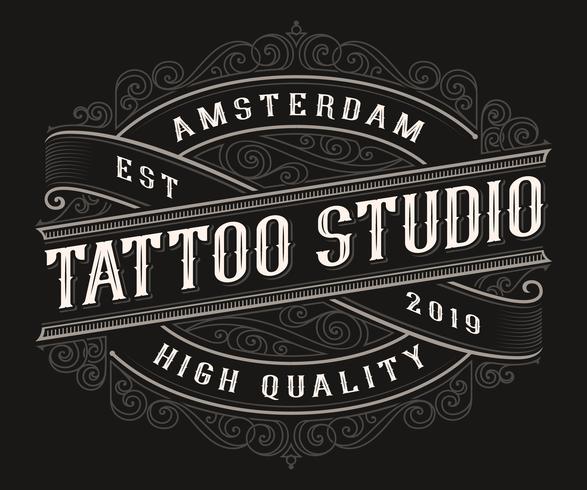 Vintage Tattoo Logo Design 587x490 Vintage Tattoo Logo Design
