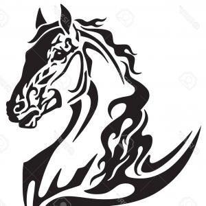 Photostock Vector Horse Head Tribal Tattoo Logo Icon Flaming 300x300 Photostock Vector Horse Head Tribal Tattoo Logo Icon Flaming
