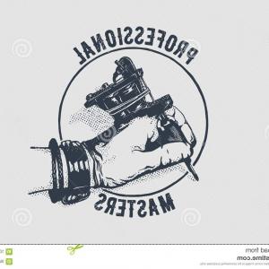 300x300 Tattoo Studio Emblem With Tattoo Machine Vector Studiogrfx