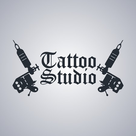 450x450 Tattoo Machine Art Theme Vector Art Illustration Royalty Free
