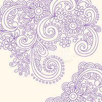 200x200 Henna Tattoo Flowers And Swirls Vector Stock Vectors