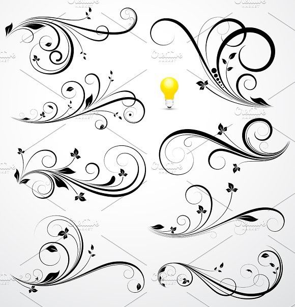 580x604 Swirls Vector Mini Bundle
